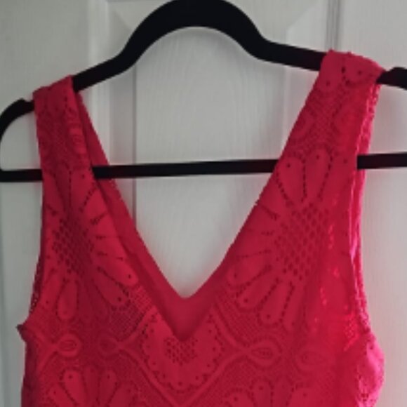 NWT Desigual 1970s Inspired Floral Lace V-Neck Mini Dress - Picture 8 of 14